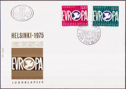 Europa KSZE 1975 Yougoslavie - Jugoslawien - Yugoslavia FDC Y&T N°1506 à 1507 - Michel N°1617 à 1618 - Idées Européennes