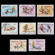 World Cup Soccer.1981 NICARAGUA. SCOTT Nos. 1102-1109 USED - Other & Unclassified
