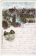 39049911 - Hof, Lithographie Mit 2 Abbildungen Gelaufen Von 1906 Kleiner Riss Am Rand Oben, Ecken Mit Albumabdruecken,  - Hof
