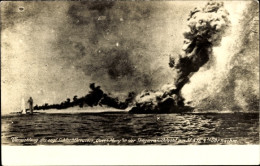 CPA Vernichtung Des Englischen Schlachtkreuzers Queen Mary, Skaggerakschlacht 1916 - Sonstige & Ohne Zuordnung