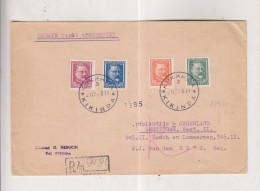YUGOSLAVIA, 1948 KIKINDA  Registered FDC  Cover KOSIR To NETHERLANDS - Cartas & Documentos