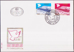 Europa CEPT 1977 Yougoslavie - Jugoslawien - Yugoslavia FDC Y&T N°1580 à 1581 - Michel N°1692 à 1693 - Idées Européennes