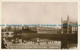 R003450 Kings And Clare Colleges From The River. Cambridge. RP. 1930 - Monde