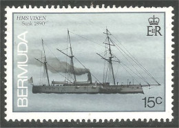 BA-361a Bermuda Bateau Voilier HMS VIXEN Boat Ship Schiff Boot Barca Barco No Gum - Schiffe