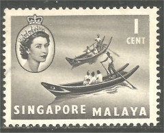 BA-227 Singapore Malaya Barque Bateau Boat Schiff Boot No Gum - Bateaux