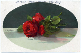 G.899   C. KLEIN - Fiori - Rose - Flowers - Roses - 1918 - Klein, Catharina