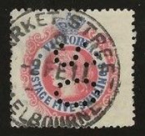 Victoria    .   SG    .   443  Perfin   .   O      .     Cancelled - Gebraucht