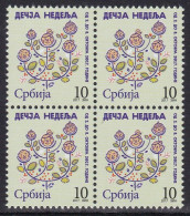 Serbia 2017 Children Week Family Flowers Tax Charity Surcharge Stamp MNH - Servië