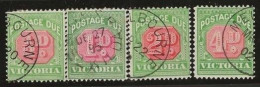 Victoria    .   SG    .   D 11/14     .   O      .     Cancelled - Used Stamps