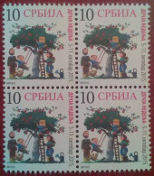 Serbia 2015 Children Week Tree Apple Fruit Flora Animals Dogs Family Tax Charity Surcharge MNH - Serbien