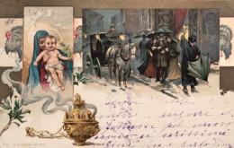 1896-Buon Natale Cartolina Viaggiata - Autres & Non Classés