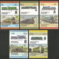 TR-159b Grenadines St Vincent Train Locomotive Lokomotive Zug Treno 10 Stamps MNH ** Neuf SC - St.-Vincent En De Grenadines