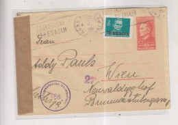 YUGOSLAVIA,1950 ZAGREB Censored Postal Stationery Cover To Austria - Storia Postale