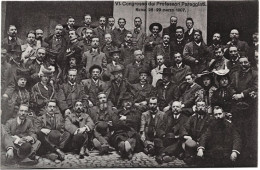 1907-Roma VI Congresso Dei Professori Pareggiati, Cartolina Foto Di Gruppo - Autres & Non Classés