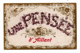 89 AILLANT SUR THOLON - Une Pensée D'Aillant - Edit A & Cie 1909 - Le Rose Des Fleurs Est Scintillant - Aillant Sur Tholon