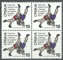 Serbia 2013 World Wrestling Championship For Cadets Sports Tax Charity Surcharge MNH - Serbien