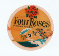 Four Roses Bourbon Whiskey Ø  Cm 14   ADESIVO STICKER  NEW ORIGINAL - Aufkleber