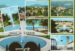 CARTOLINA ITALIA 1967 VARESE SALUTI VEDUTINE Italy Postcard ITALIEN Ansichtskarten - Varese
