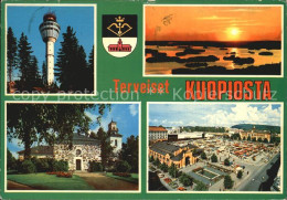 72574665 Kuopio Fernsehturm Abendstimmung Schloss Luftaufnahme Kuopio - Finlande