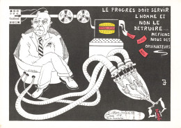 & Lardie Allégorie Sociale N°62 Le Progrès Doit Servir L' Homme Et Non Le Détruire  Illustration Illustrateur - Lardie