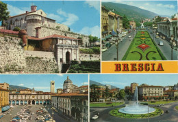 CARTOLINA ITALIA 1977 BRESCIA SALUTI VEDUTINE Italy Postcard ITALIEN Ansichtskarten - Brescia