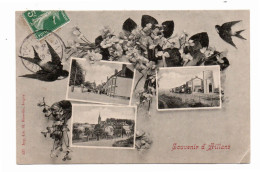 89 AILLANT SUR THOLON - Souvenir D'Aillant - Edit Hamelin 1909 - Multivues - Fleurs - Hirondelle - Aillant Sur Tholon