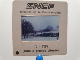 Photo Diapo Diapositive Slide TRAINS N°10 TGV Train à Grande Vitesse Photo Bruno Vignal VOIR ZOOM - Diapositive