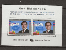 1988 MNH South Korea Mi Block 541 Postfris** - Korea, South