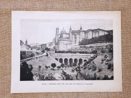 Urbino Nel 1897 La Città Vista Dalla Via Maestra Dei Cappuccini Marche - Vor 1900