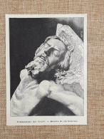 Frammento Del Cristo Marmo Dello Scultore Salvatore De Simone Stampa Del 1897 - Ante 1900