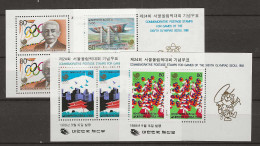1988 MNH South Korea Mi Block 546-49 Postfris** - Corea Del Sur