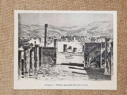 Pompei Nel 1897 Veduta Generale Del Foro Civile Napoli - Voor 1900