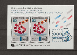 1988 MNH South Korea Mi Block 550 Postfris** - Corée Du Sud