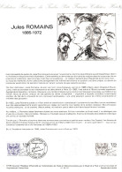FRANCE    Document "Collection Historique Du Timbre Poste"    Jules Romains     N° Y&T  2356 - Postdokumente