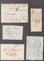 5 Lettres  Dite Précurseurs  Sur  Lettre   Marques Postales  : 50 Chaumont - 68 Lyon - 30 Toulouse - 29 Le Vigan - - 1801-1848: Precursori XIX