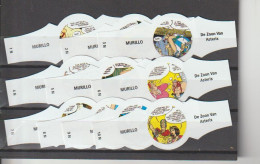Reeks 2396  Asterix      1-10     ,10  Stuks Compleet      , Sigarenbanden Vitolas , Etiquette - Vitolas (Anillas De Puros)