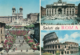 CARTOLINA  ITALIA 1972 ROMA LIDO SALUTI VEDUTINE Italy Postcard ITALIEN Ansichtskarten - Altri & Non Classificati