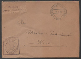 DEUTSCHE MARINE SCHIFFSPOST # 29 - KREUZER "KARLSRUHE" / 1935 BRIEF PORTOFREI ==> KIEL (ref 7693) - Cartas & Documentos