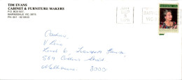 Australia Cover Queen Elizabeth Tim Evans Cabinet & Furniture Makers  To Melbourne - Brieven En Documenten