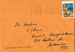Australia Cover Panda Kangaroo Alvie Consolidated School To Melbourne - Covers & Documents