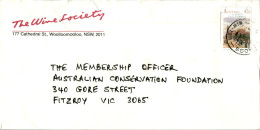 Australia Cover Local Government The Wine Society Wooloomooloo To Fitzroy - Lettres & Documents