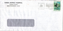 Australia Cover Black Neckde Stark Ovens District Hospital Beechworth - Cartas & Documentos