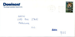 Australia Cover Barking Owl Dominant  To Melbourne - Lettres & Documents
