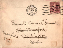 US Cover 3c Philadelphia 1918  For Mansfield Pa - Covers & Documents