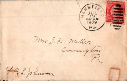 US Cover Mansfield 1909  For Mansfield Pa - Lettres & Documents
