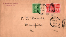 US Cover 1937  For Mansfield Pa - Lettres & Documents