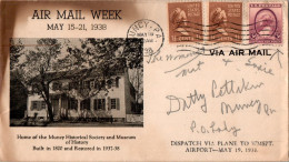 US Cover Air Mail Week Muncy Pa 1938 - Brieven En Documenten