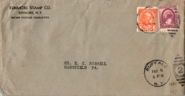 US Cover 6c +3c Suffrage For Women Kenmore Stamp For Mansfield PA Buffalo Cds - Covers & Documents
