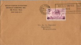 US Cover State Control City Hall Annex 1936 Stanley Gibbons  For Mansfield Tioga Penn - Storia Postale