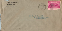 US Cover Constitution Buffalo 1937  For Mansfield Tioga Penn - Covers & Documents